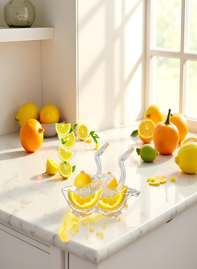 Pxiryanlow 2 Pack Bird shape Lemon Squeezer, Lemon Juicer Acrylic Manual Juice Lime Squeezer Bird Shape Hand Juicer for Orange Lemon Lime Pomegranate - Image 2