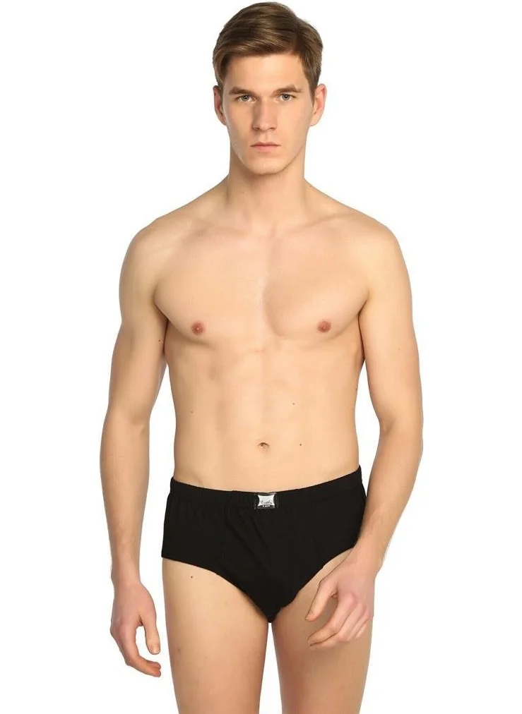 Tutku Men's 3-Piece Panties 100% Cotton Black 0109-