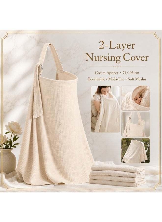 Ucanbe Double Layer Nursing Cover, Privacy Breastfeeding Cover, Multipurpose Baby Stroller Sunshade and Carrycot Cover - Image 1