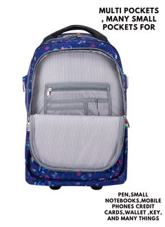 Wires 5 Piece Kids School Trolley Bag laptop compartment 2 Wheels With Lunch bag & Pencil Case  - Image 4