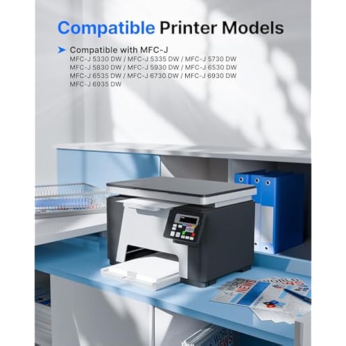 LC3219XL INK CARTRIDGE FOR BROTHER LC3219 XL LC3217 FOR BROTHER MFC-J5330DW MFC-J5335DW MFC-J5730DW MFC-J6530DW MFC-J6930DW MFC-J5930DW (2 BLACK 2 CYAN 2 YELLOW 2 MAGENTA 8 PACK) - Image 3