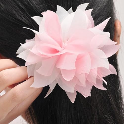 MECOOL Merdia Women's Lovely Silk Flower Hair Clip Rose Brooches, 1 count (Pack of 1), Fabric, No_Stone - Image 5