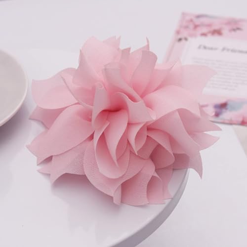 MECOOL Merdia Women's Lovely Silk Flower Hair Clip Rose Brooches, 1 count (Pack of 1), Fabric, No_Stone - Image 2