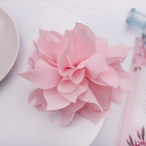MECOOL Merdia Women's Lovely Silk Flower Hair Clip Rose Brooches, 1 count (Pack of 1), Fabric, No_Stone - Image 3