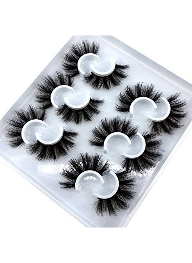 HBZGTLAD - 6 Pairs Fluffy False Eyelashes Natural Faux Mink Strip 3D Lashes Pack (Mdf 12) - Image 1