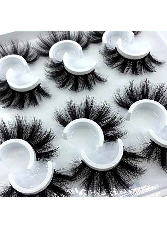 HBZGTLAD - 6 Pairs Fluffy False Eyelashes Natural Faux Mink Strip 3D Lashes Pack (Mdf 12) - Image 1
