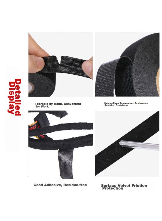 Sitoo Electrical Tape, Automotive Wiring Harness, Heat-resistant Engine Wrap, Noise Reduction, Insulation, Black Rubber Tape, Eliminates Unusual Sounds, 5 Rolls - Image 3