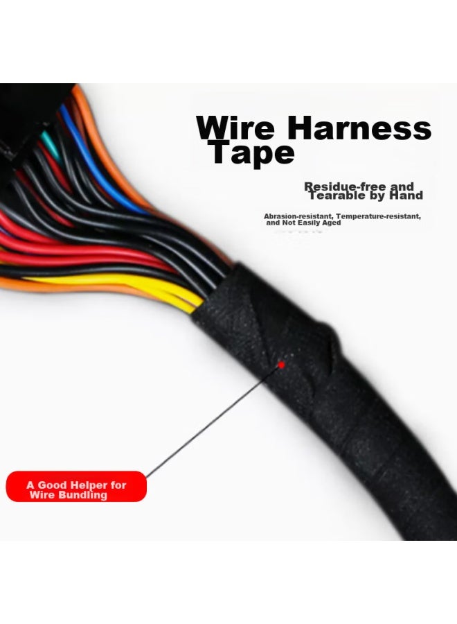 Sitoo Electrical Tape, Automotive Wiring Harness, Heat-resistant Engine Wrap, Noise Reduction, Insulation, Black Rubber Tape, Eliminates Unusual Sounds, 5 Rolls - Image 2