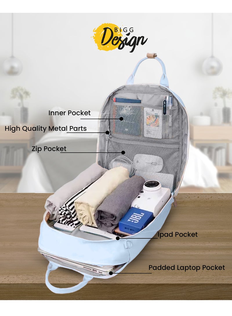 Biggdesign Dogs Anti Theft and Waterproof Laptop Backpack, Blue - Image 4