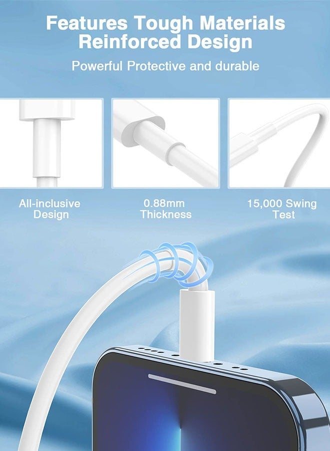 1m Lightning to USB-C cable pure white - Image 3