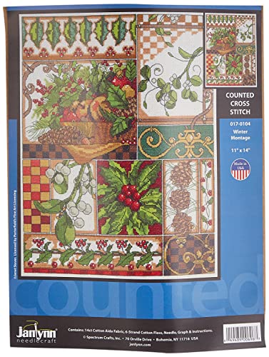 Janlynn 17-0104 14 Count Winter Montage Counted Cross Stitch Kit, 11-Inch x 14-Inch - Image 5