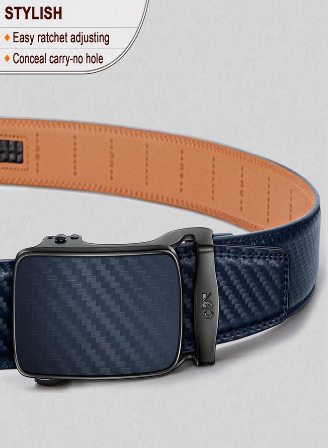 KEMISANT Men's Belt Multipack-Ratchet Belt Adjustable for Gift Men Lightweight 1 3/8"-Nontrimmable(Purplish Blue,42"-48" Waist Adjustable) - Image 2