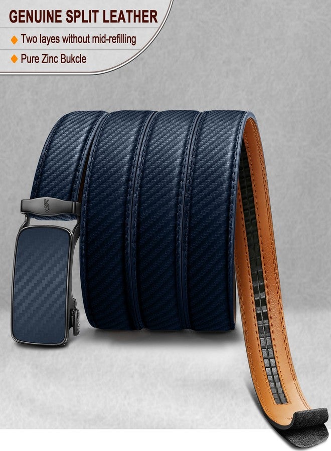 KEMISANT Men's Belt Multipack-Ratchet Belt Adjustable for Gift Men Lightweight 1 3/8"-Nontrimmable(Purplish Blue,42"-48" Waist Adjustable) - Image 3
