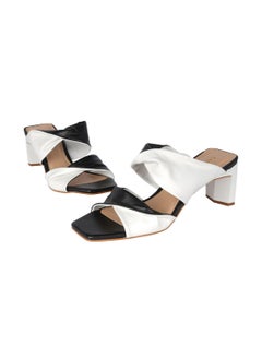 CARRANO Carrano Ladies Open Mule Duo Twist Thin Heel Leather 341019 Cab0753  - Image 2