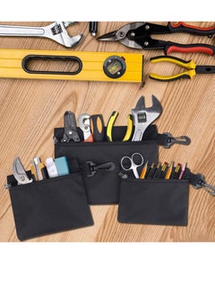 Y&D Canvas Bag, Small Parts Tool Organizer with Carabiner, Zip Mini Multipurpose Storage Organizer, Men's Auto Motorcycle Bag (3 Pack)  - Image 3