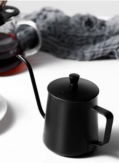 HaveDream Hand-Poured Filter Coffee Pot, Household Teapot, Milk Pot, With Lid For Heat Preservation - Black 350ML  - Image 1