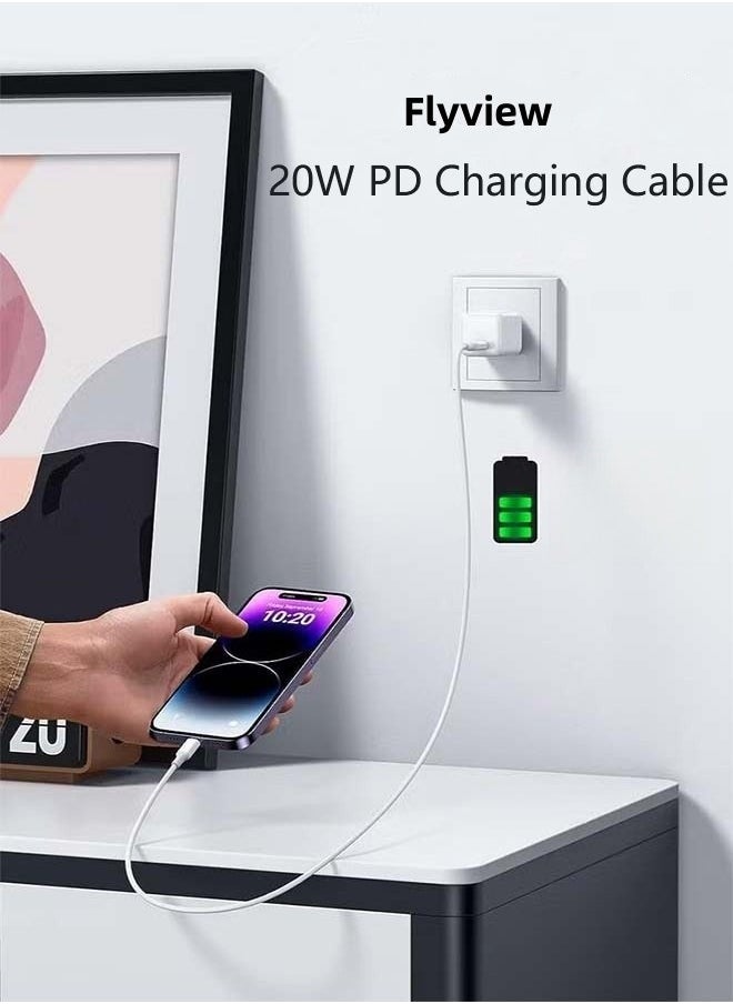 Flyview - IPhone Charger Cable USB C to Lightning 2Pack 1M+2M [MFi certified] Type C Power Delivery fast charging cable for iPhone 14/13/12/11/XS/XR/X/8/iPad - Image 1