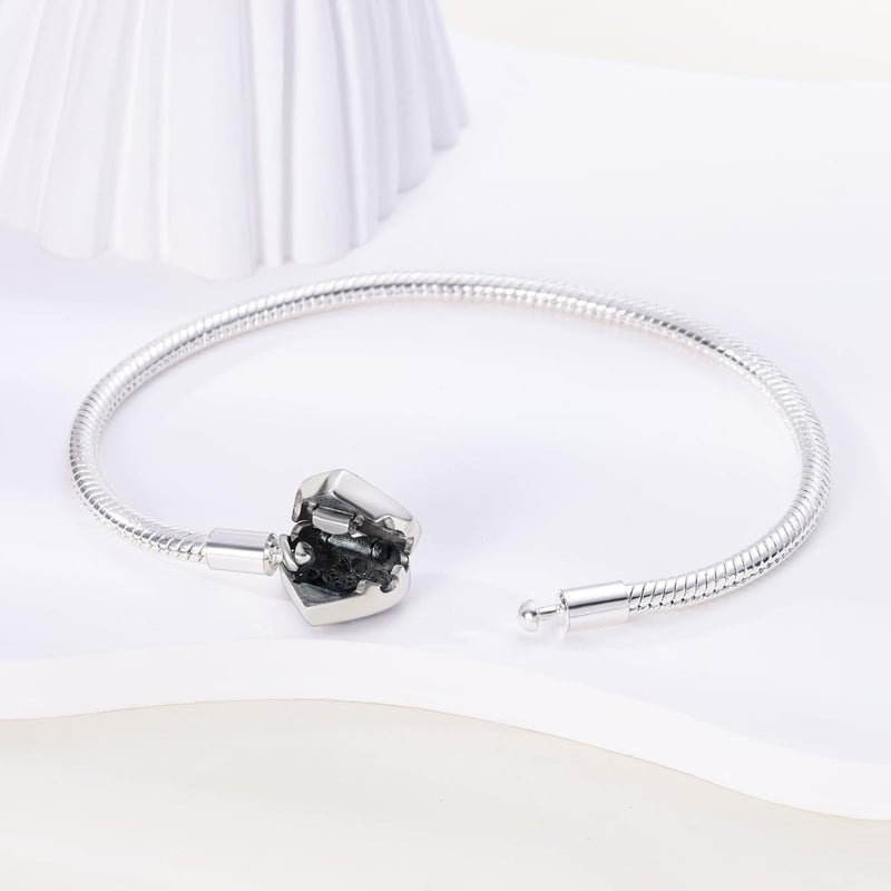Parmuz 925 Sterling Silver Charm Bracelet for Woman Snake Chain Bracelet Star Moon Butterfly Cute Iconic Moments European Bracelet Jewelry Gift for Woman - Image 3