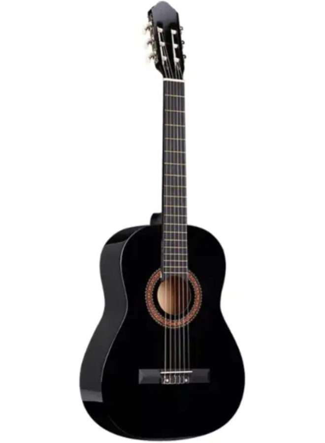 MegArya 34” Classical Guitar with Nylon Strings Acoustic Guitar with Truss Rod for Beginner (Black) - Image 1