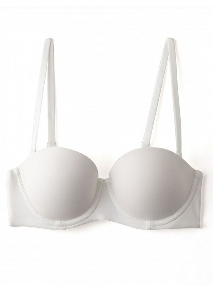 Comfy Solid Color 1/2 Cup Bra Women's Underwear White