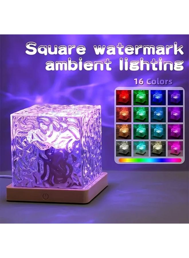 RGB LED Projector Light 16 Colors Ocean Wave Galaxy Night Light For Bedroom Party - Image 5