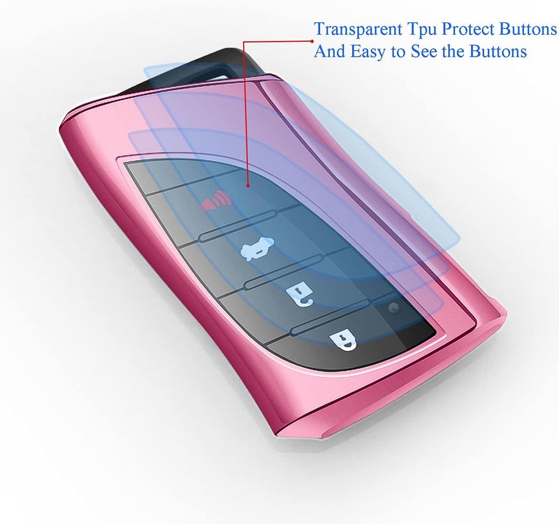 Autophone غطاء مفتاح TPU وردي لسيارات لكزس - Image 4