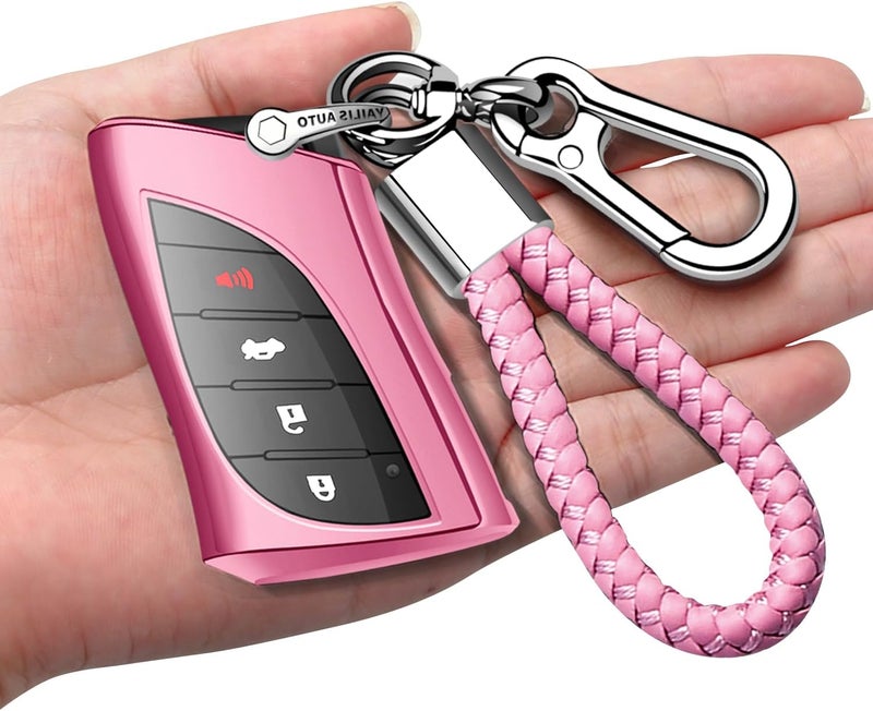 Autophone غطاء مفتاح TPU وردي لسيارات لكزس - Image 1