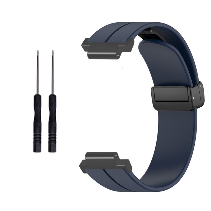Smartwatch Adjustable Strap Blue Durable Material - Personalized Look Easy Change Smartwatch for All Wrist Sizes - Image 1