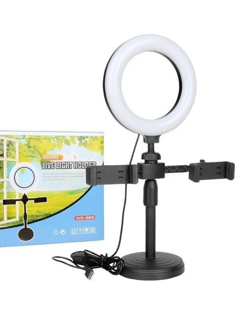 "Professional Live Light Holder Stand with Adjustable Height and 360° Rotation, Perfect for Live Streaming, Video Recording, and Photography"