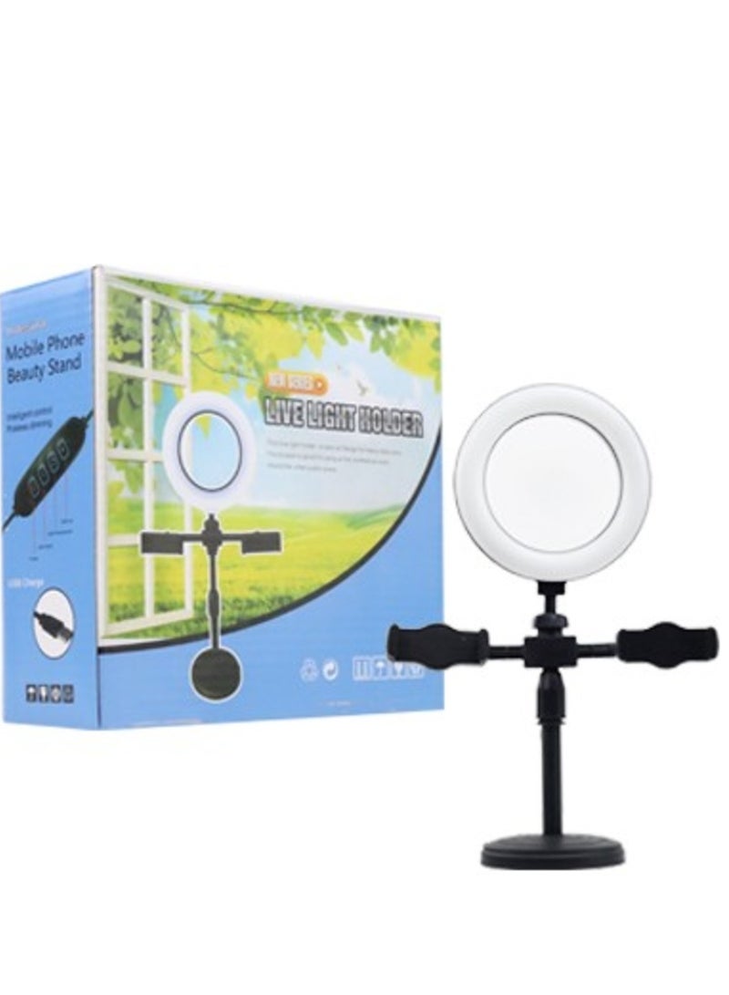 "Professional Live Light Holder Stand with Adjustable Height and 360° Rotation, Perfect for Live Streaming, Video Recording, and Photography"