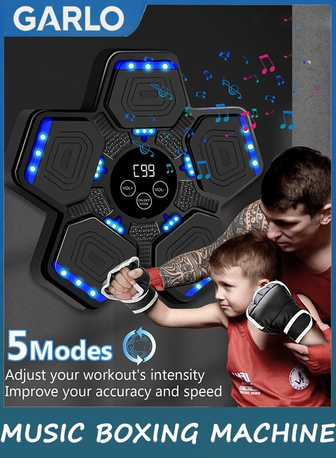 Garlo Music Boxing Machine,Smart Bluetooth Wall Music Boxing Machine for Adults Kids,Punching Machine with Boxing Gloves,Boxing Target Punching Trainer Equipment for Home,Gym - Image 3