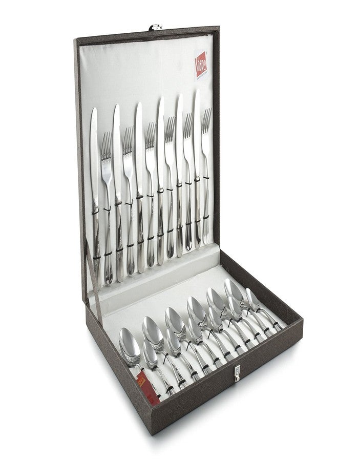SHAPES Rose Premium Silver Stainless Steel Cutlery Set - 24 Pieces with Gift Box| Rust-Resistant, Dishwasher Safe, Elegant Design | Ideal for Home and Restaurant Use, Perfect for Family Meals - Image 3