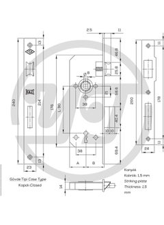 KALE KILIT Kale 169-r 40 mm Nickel Oval WC Door Lock  - Image 4