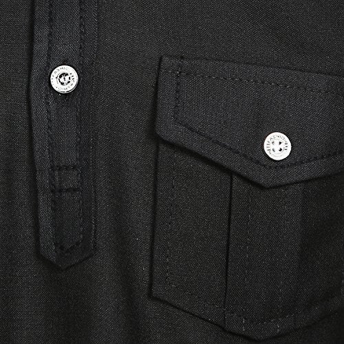 AJ DEZINES Pathani Suit For Kids Boys | Boys Kurta Set | Traditional Party & Ethnic Wear | Kids Kurta Pyjama Set | Solid Cotton Kurta Pajama | Wedding & Festive Outfit - Regular Fit - Black-2 - Image 4