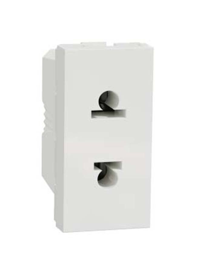 Schneider European American plug New Unica 16 amp white Schneider Electric - Image 1