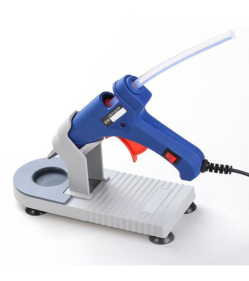 1pc Hot Melt Glue Base Square Mouth Gun Bracket Universal Stand For Workspace - Image 1