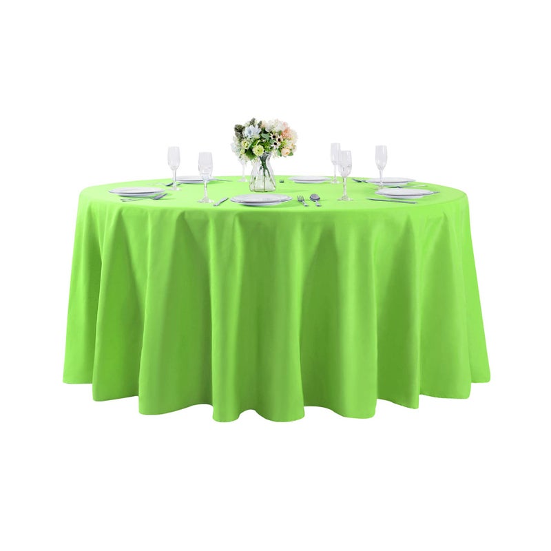 120 inch Round Tablecloth Washable Polyester Table Cloth Decorative Table Cover for Wedding Party Dining Banquet120 inchTurquoise