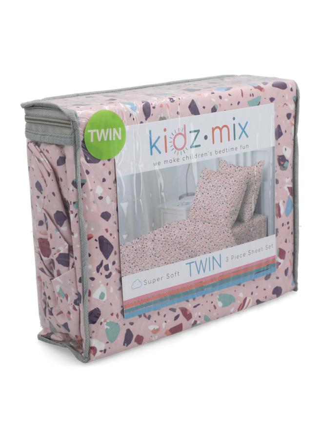 Kidz Mix 3-Piece Super Soft Collection Kids Bedsheet Set Assorted Color Twin Ktwin  - Image 2