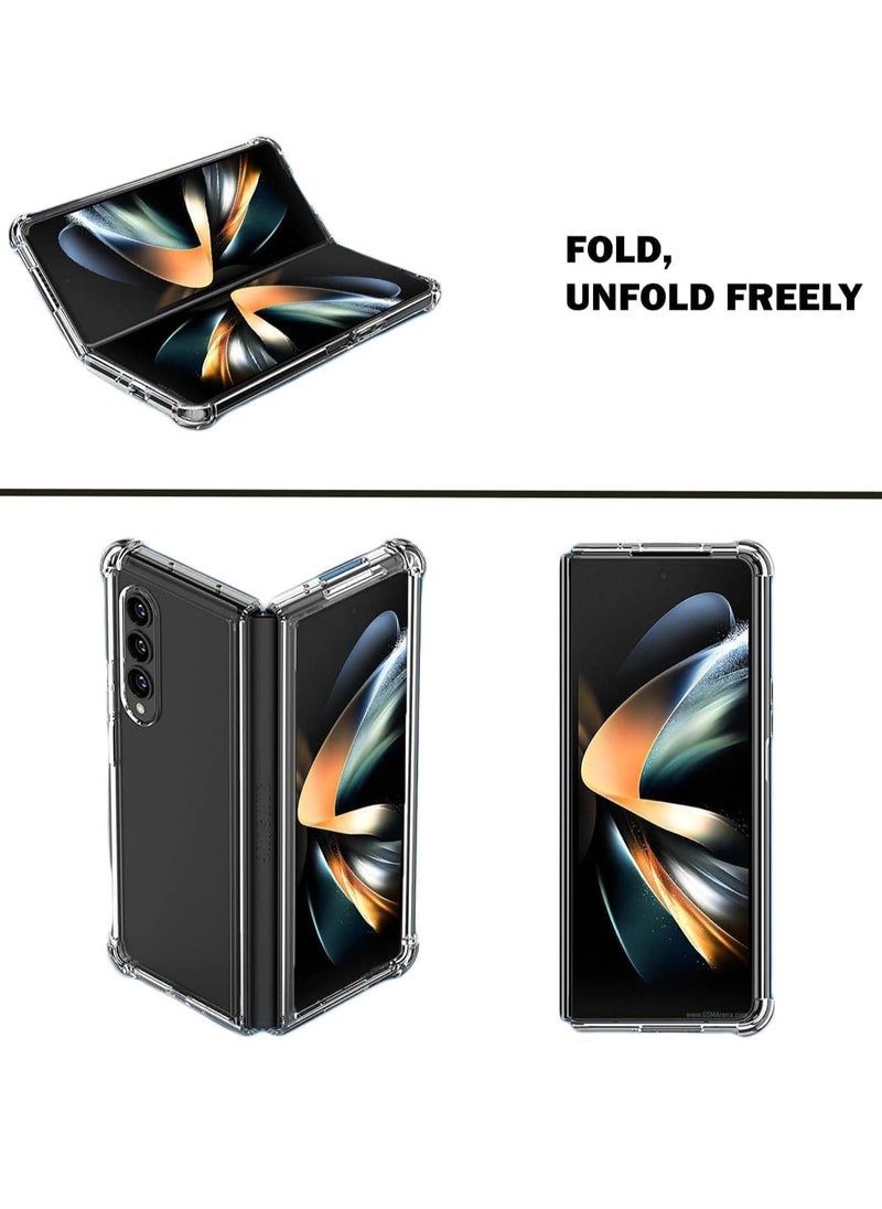 MIGOFAST Samsung Galaxy Z Fold 3 Clear Case Hard PC Back & Soft TPU Transparent Bumper Protective Cover Shockproof Scratch Resistant Case for Samsung Galaxy Z Fold3 5G  - Image 2