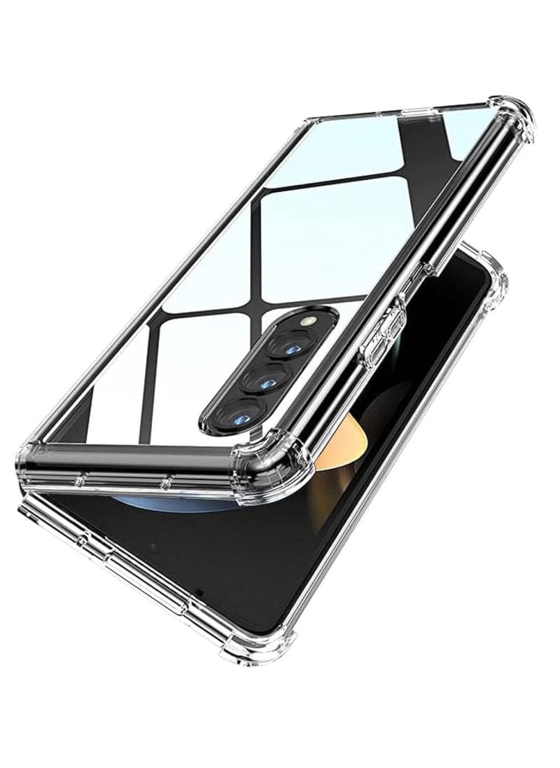 MIGOFAST Samsung Galaxy Z Fold 3 Clear Case Hard PC Back & Soft TPU Transparent Bumper Protective Cover Shockproof Scratch Resistant Case for Samsung Galaxy Z Fold3 5G  - Image 3
