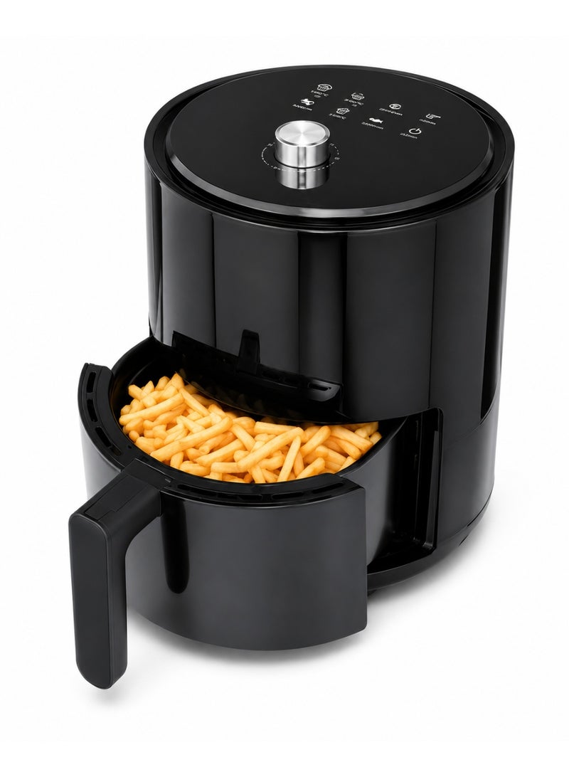 Silver Love Extra Large Capacity Air Fryer 8L, 3800W, Rapid Air Circulation, Black - Image 1