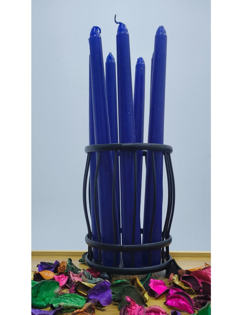 Blue Serenity Tapered Candle Set - 10” (12-Pack)  - Image 1