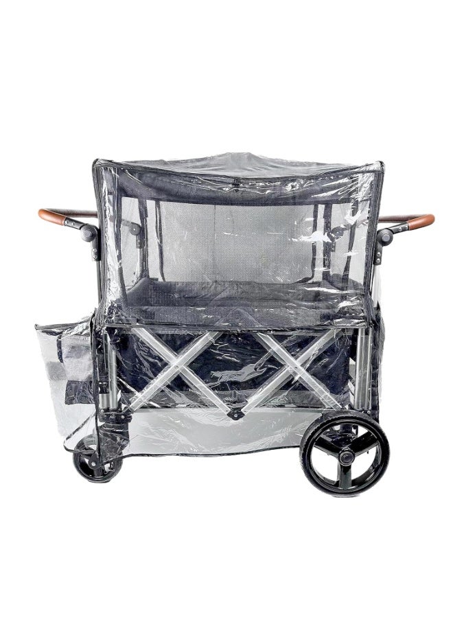 Ezkindheit Big Size Rain Cover for Stroller, Mosquito Net for Trolley Cart, 2in1 Big Cover with Window for Picnic Camping Wagon Stroller Waterproof Windproof Accessories (Cart Not Included) - Image 1