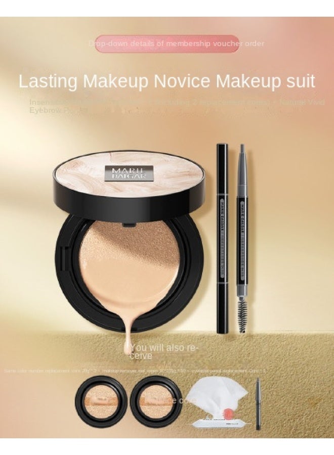 No Sense Master Cushion With Refill/long-lasting Natural Eyebrow Pencil/ Makeup Remover Wipes - Image 2