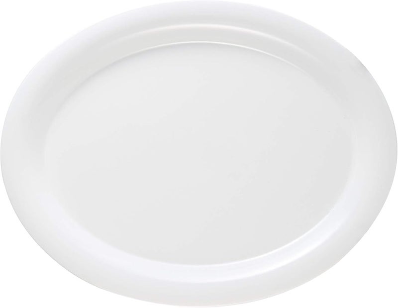 Servewell Melamine White Oval Serving Platter 31x25cm