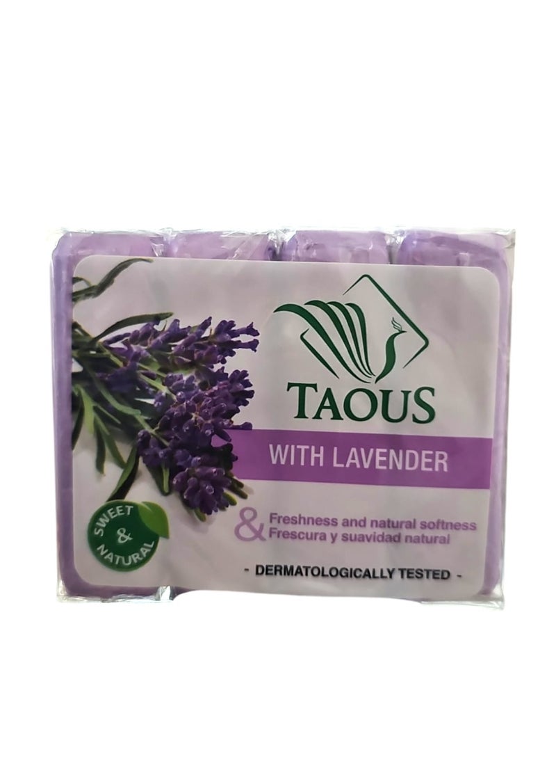 Taous 4-Piece Lavender Fragrance Beauty Soap Set 125grams