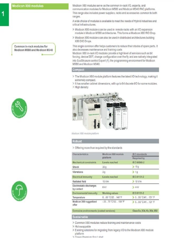 Schneider Electric - Schneider PLC Modicon M580_ rack X80 - 12 slots - Ethernet backplane_ [BMEXBP1200] - Image 1