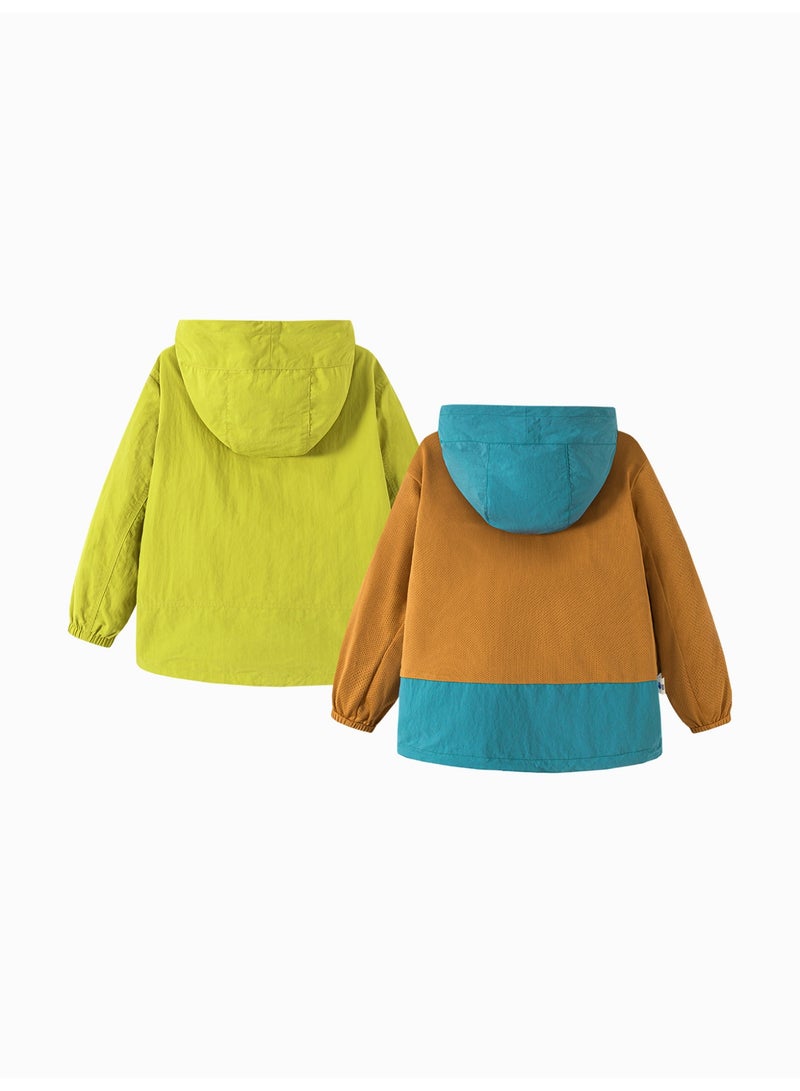 ميني بالا جاكيت رأسًا خفيف للاطفال غير منفصل جنسياً، متعدد الاستخدامات، قوي، تصميم بلوكت للألوان، جيوب وظيفية، ذيل طويل، لارتداءه الخارجي العادي، ملابس خارجية جديدة للأطفال في فصل الربيع والخريف - Image 5