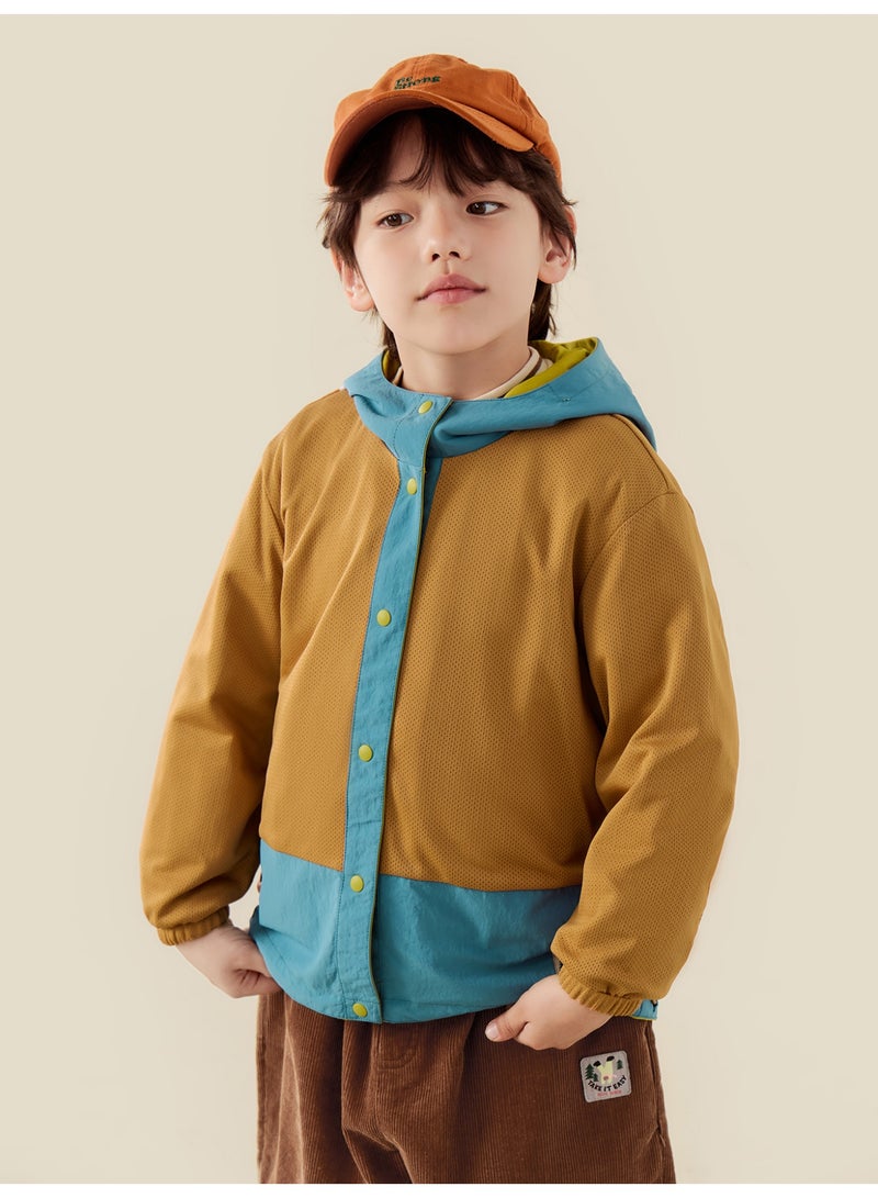 ميني بالا جاكيت رأسًا خفيف للاطفال غير منفصل جنسياً، متعدد الاستخدامات، قوي، تصميم بلوكت للألوان، جيوب وظيفية، ذيل طويل، لارتداءه الخارجي العادي، ملابس خارجية جديدة للأطفال في فصل الربيع والخريف - Image 3