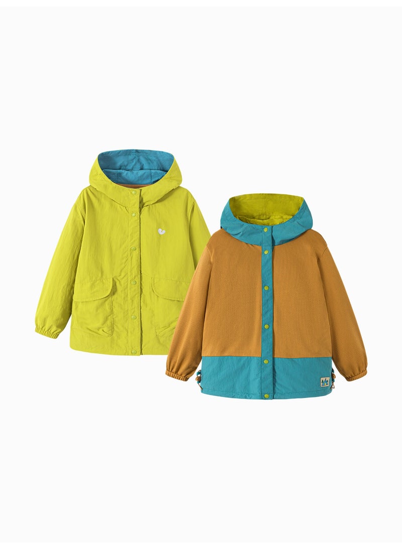 ميني بالا جاكيت رأسًا خفيف للاطفال غير منفصل جنسياً، متعدد الاستخدامات، قوي، تصميم بلوكت للألوان، جيوب وظيفية، ذيل طويل، لارتداءه الخارجي العادي، ملابس خارجية جديدة للأطفال في فصل الربيع والخريف - Image 4